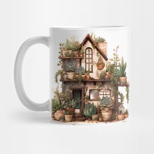 Earthy Oasis - Boho Chic House Plant Watercolor Design Mug